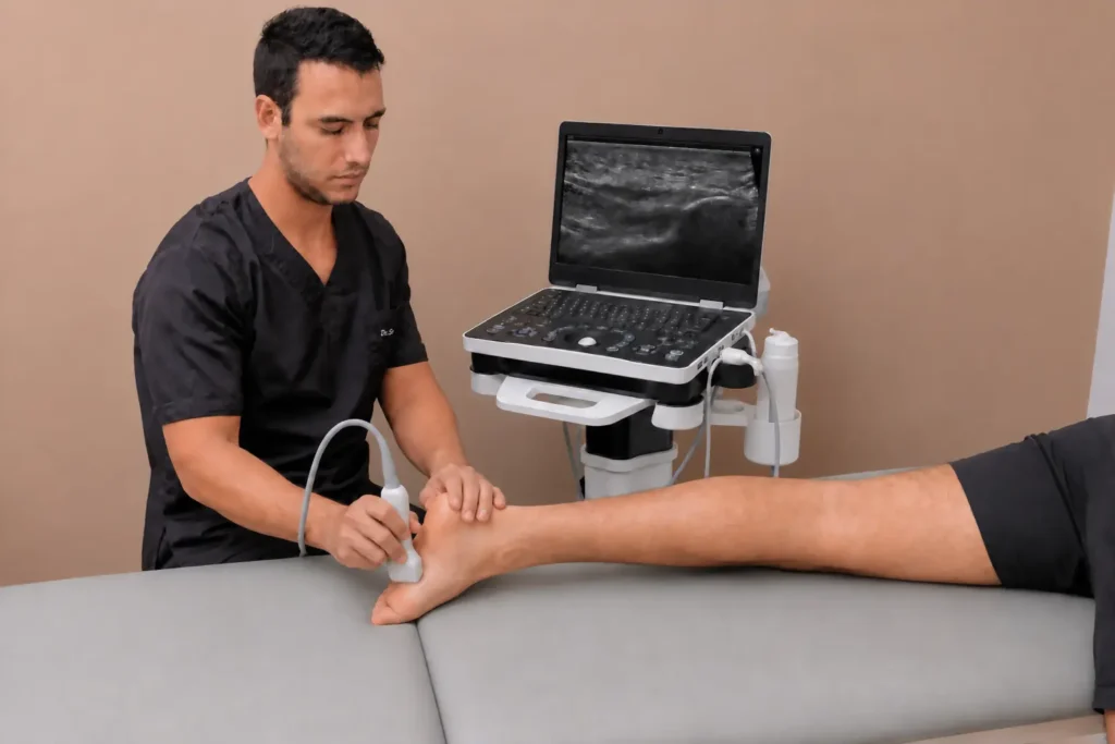 Valutazione ecografica della fascia plantare presso Physiomaster a Rende